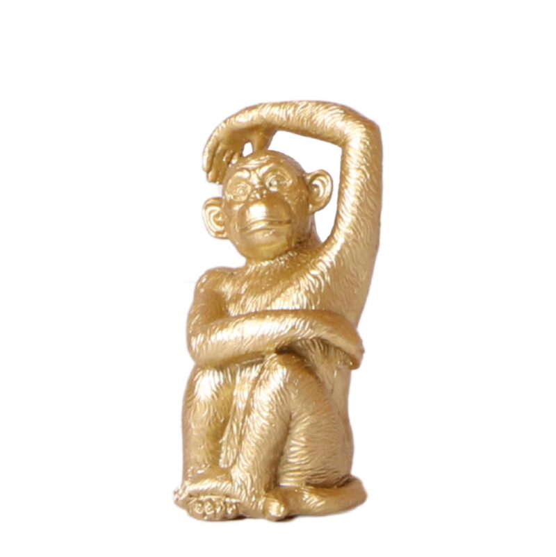 Ornament Sitting Monkey - Goud