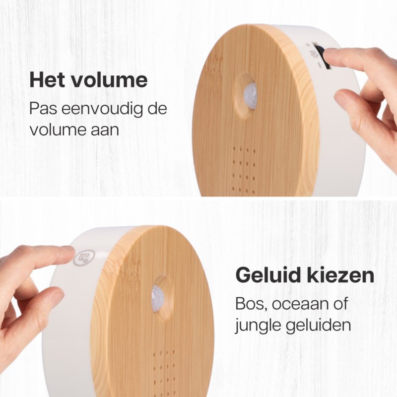 Natuurgeluiden Box met sensor - Hout look