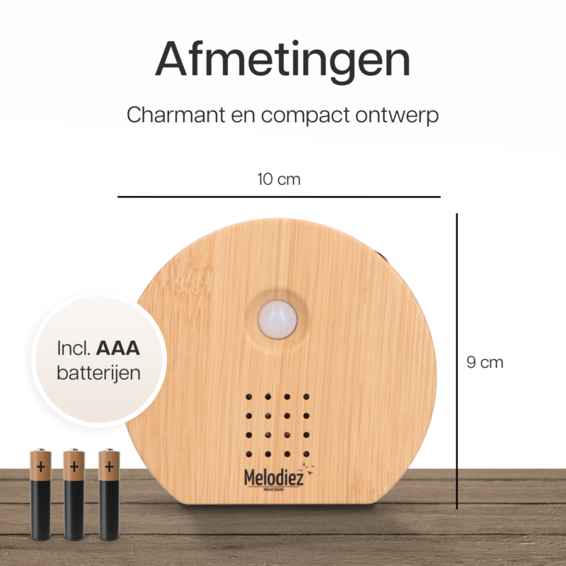 Natuurgeluiden Box met sensor - Hout look